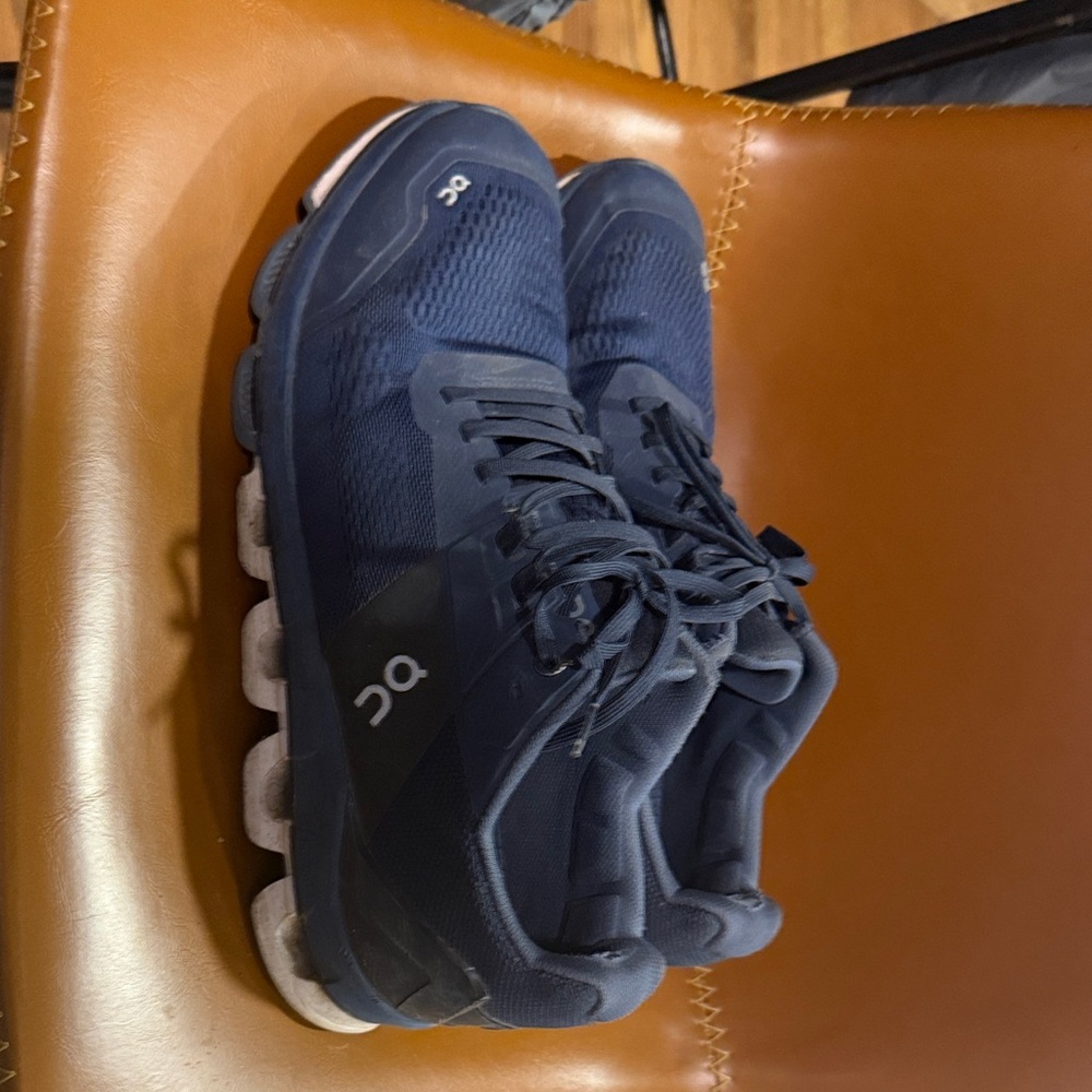 On Running Navy and White Men's Athletic Running Shoes